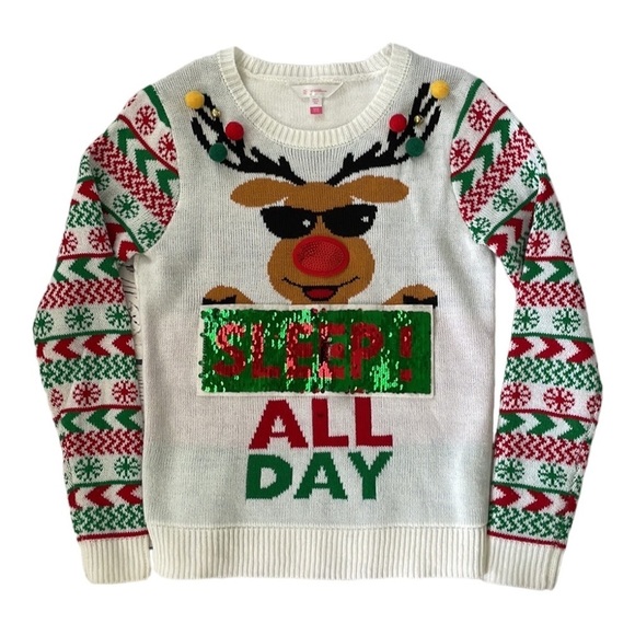 🎄NO Boundries🎄Holiday sequence sweater, size (Small) - Picture 1 of 7